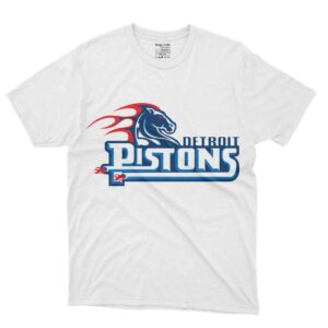 Detroit Pistons Flame Horse Design Tshirt