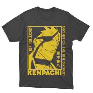 Kenpachi Kuruyashiki Eyepatch Gold Design Tees