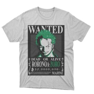 One Piece Ronoroa Zoro Wanted Poster Tees