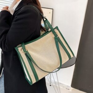 Casual Tote Bag Leather Strap