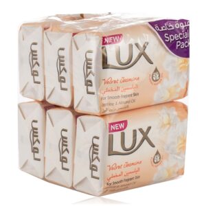 Lux Bar Soap Velvet Jasmine Body Wash, 170g Pack of 6