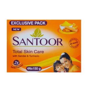 Santoor Sandal Turmeric Soap For Rushes – 4×125gm