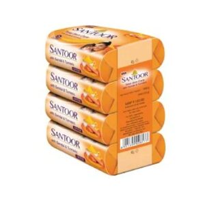 Santoor Sandal Turmeric Soap For Rushes – 4×125gm