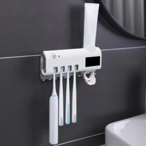 UV Toothbrush Sterilizer with Auto-Adhesive Wall Mount