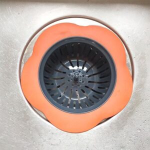 Orange Plastic Kitchen Sink Drain Stopper Basin Strainer